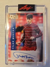 2022 Leaf Pro Set Soccer TYLER MORTON green auto-15/50-Liverpool