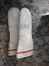 Vintage Avon Snowmobile Thermal Gloves White Vinyl Japan 7x15.5 Ab
