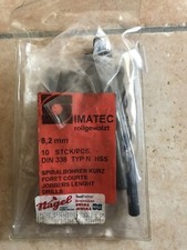Spiralbohrer kurz, 8,2mm, 9 Stück, DIN 338 Typ N HSS, Imatec rollgewalzt