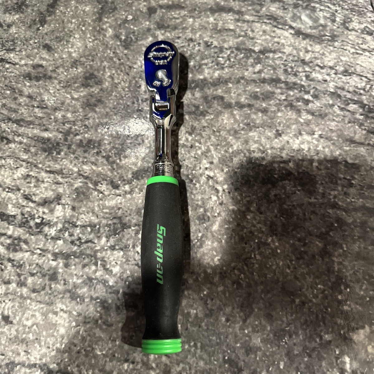 Snap-On fhf80a 3/8” drive flex head soft grip handle ratchet green