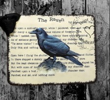 Hang Tags THE RAVEN EDGAR ALLEN POE TAGS or MAGNET 327 Gift Tags