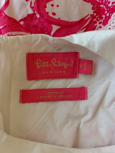 Lilly Pulitzer Jubilee by Angie Harmon Girls 14 Pink White Floral Lace Dress - Picture 6 of 13
