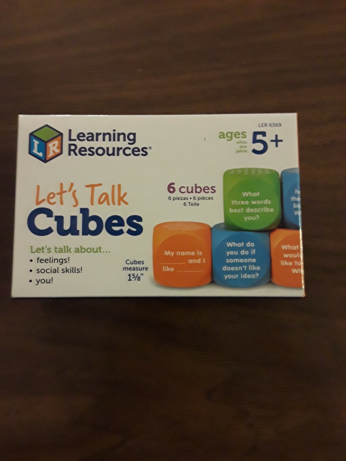 Learning Resources Lets Talk Cubes Brand New Sealed Social Emotional Game  -image