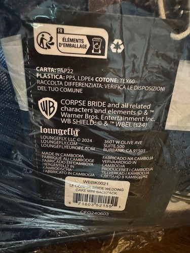 Loungefly Backpack Corpse Bride Wedding Cake Mini Backpack Blue - Picture 10 of 13