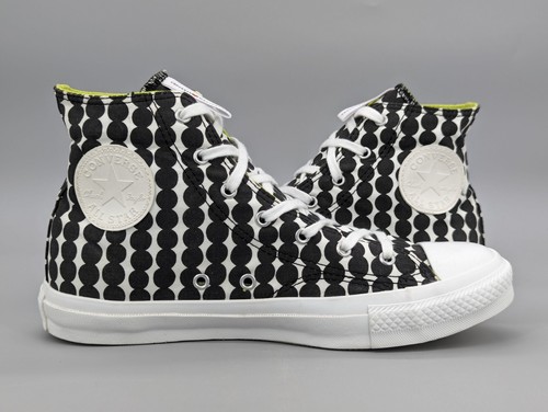 Camisetas altas Converse All Star para dama Chuck Taylor blancas negras a lunares talla 8 - Imagen 7 de 10