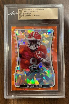 1/1 Rookie Card NFL Travis Etienne 2021 Leaf Metal Jacksonville Jaguars