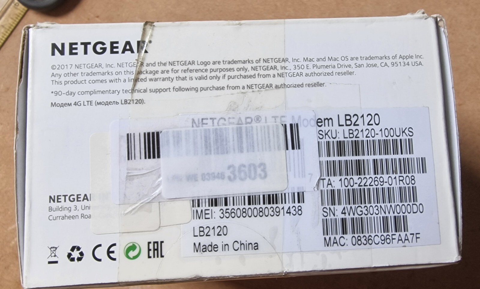 Netgear 4G LTE Broadband Modem LB2120100UKS eBay