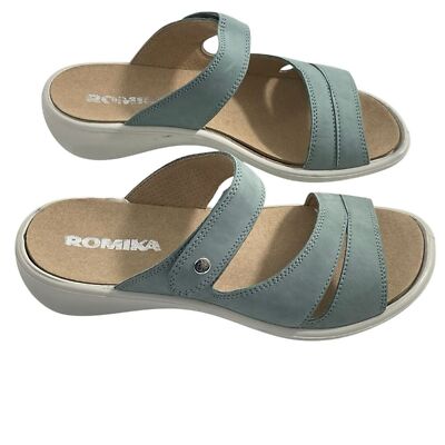 NEW Romika Ibiza 110 Slide Sandals Mint Green Women s Size EU 37 Shoes