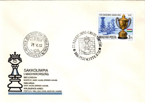HUNGARY-1979. FDC - Hungarian victories in 23rd Chess Olympiad MNH! Mi:3341. - Afbeelding 1 van 1