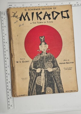 VTG Ephemera sheet music The Mikado or the Town of Titipu  G. Schirmer Edition G
