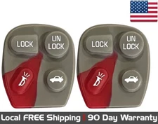 2x Replacement Remote Control Key Fob Rubber Button Pad For Chevy Cadillac GMC