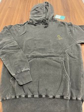OCTOBER'S VERY OWN OVO DRAKE PIGMENT DYED OWL LOGO HOODIE SWEATSHIRT OFF BLACK S