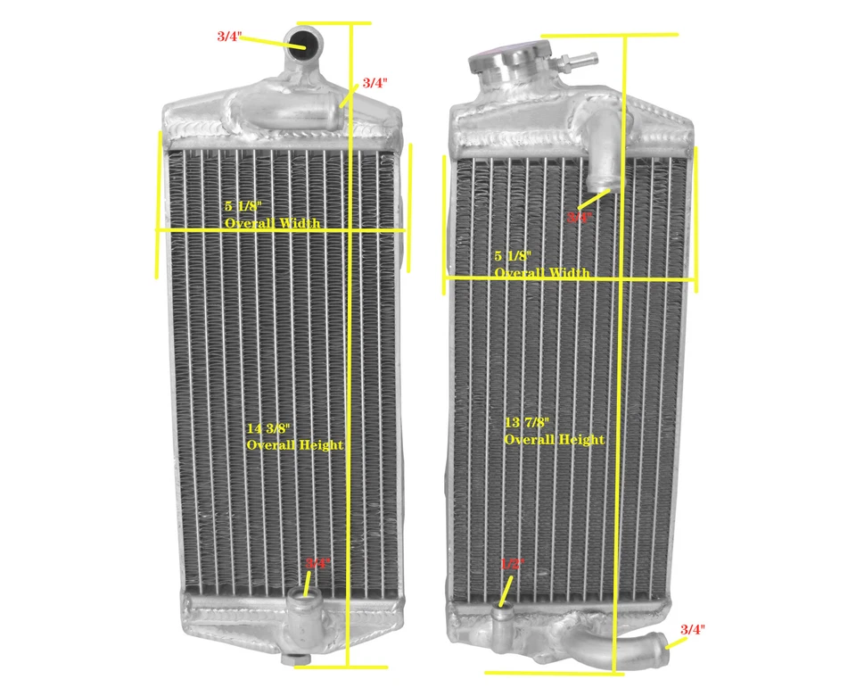 Fit For BETA RR250 RR300 2013-2018 (Left+Right) Motorcycle Aluminum Radiators Foto 3 de 4