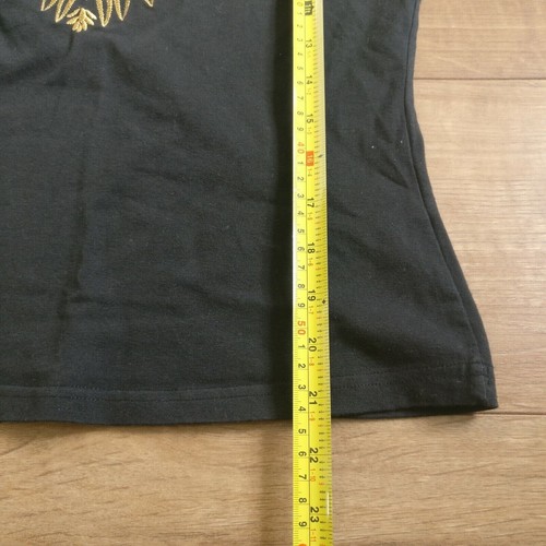 Camicia top vintage jeans Moschino manica corta oro nero impreziosita taglia L - Foto 7 di 8