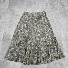 Vintage Sag Harbor Skirt Size Large Midi Abstract Retro Shell Button Hippy