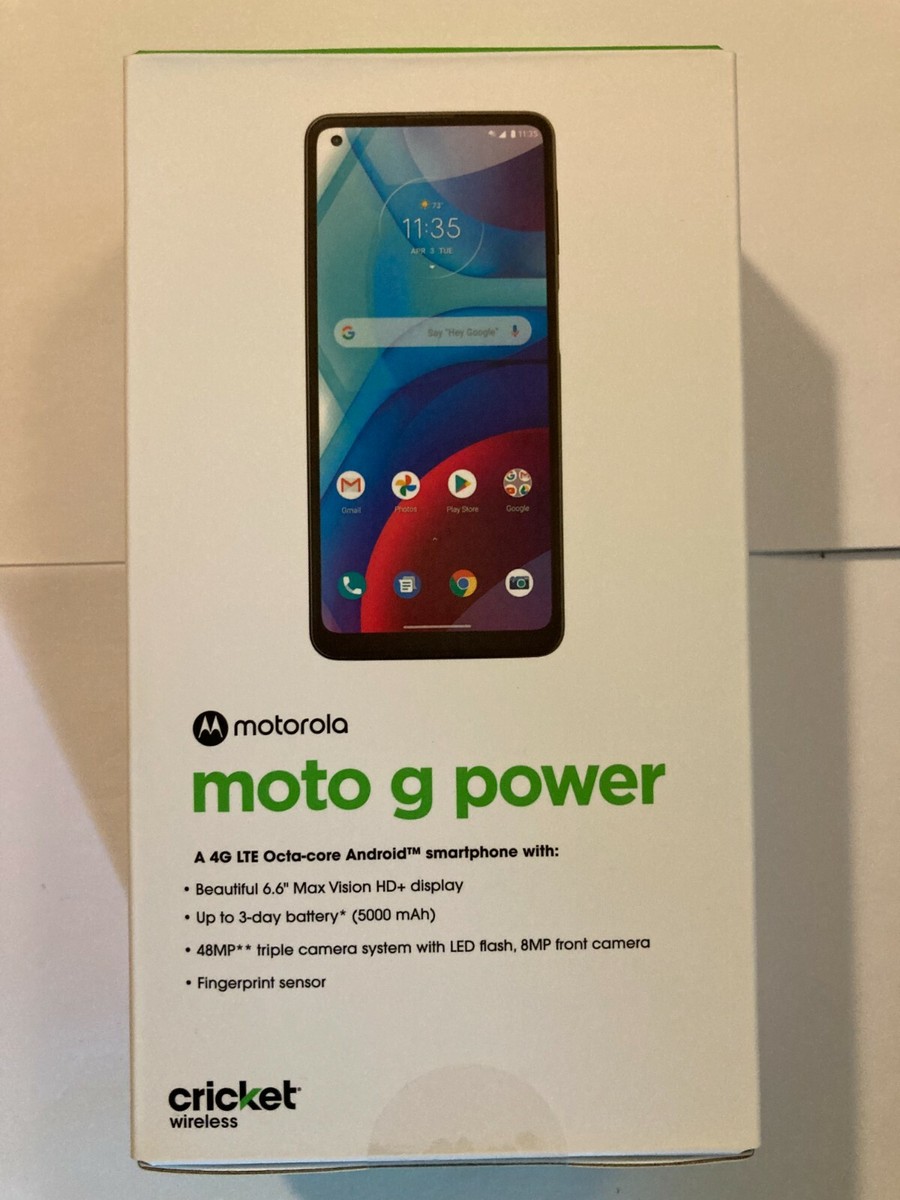 CRICKET LOCKED Gray Motorola Moto G Power SMARTPHONE 6.6