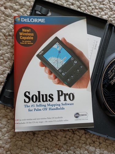 DeLORME Solus Pro 3.0 Mapping CD Software For Palm OS Handheld c 2001 excellent - Picture 3 of 5