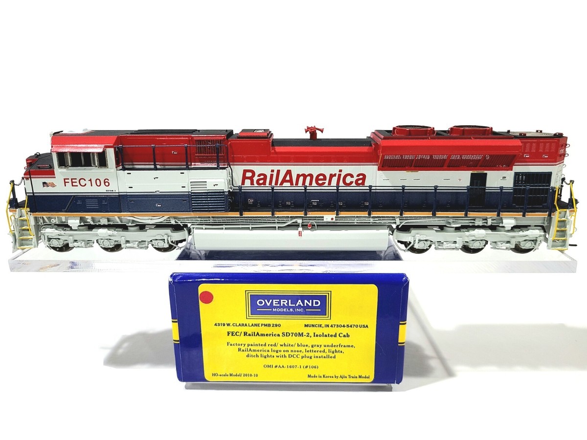 Overland OMI FEC SD70M-2 Florida East Coast Rail America #106 HO