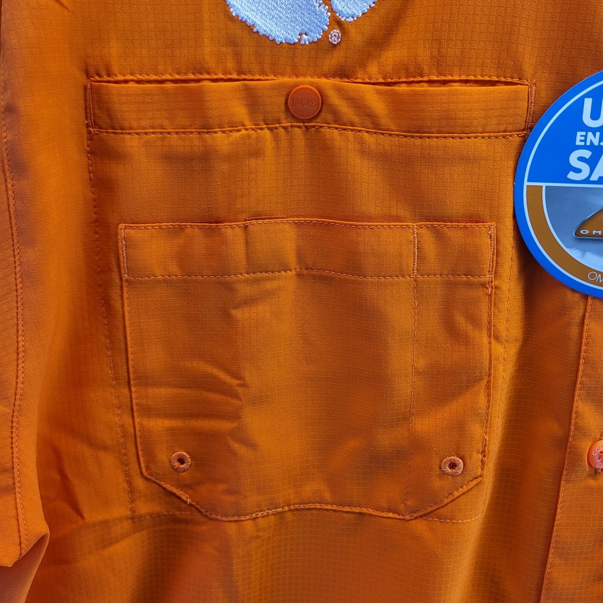 Chemise Columbia PFG Clemson Tigers Homme – Orange, Taille L, Omni-teinte, Brodée