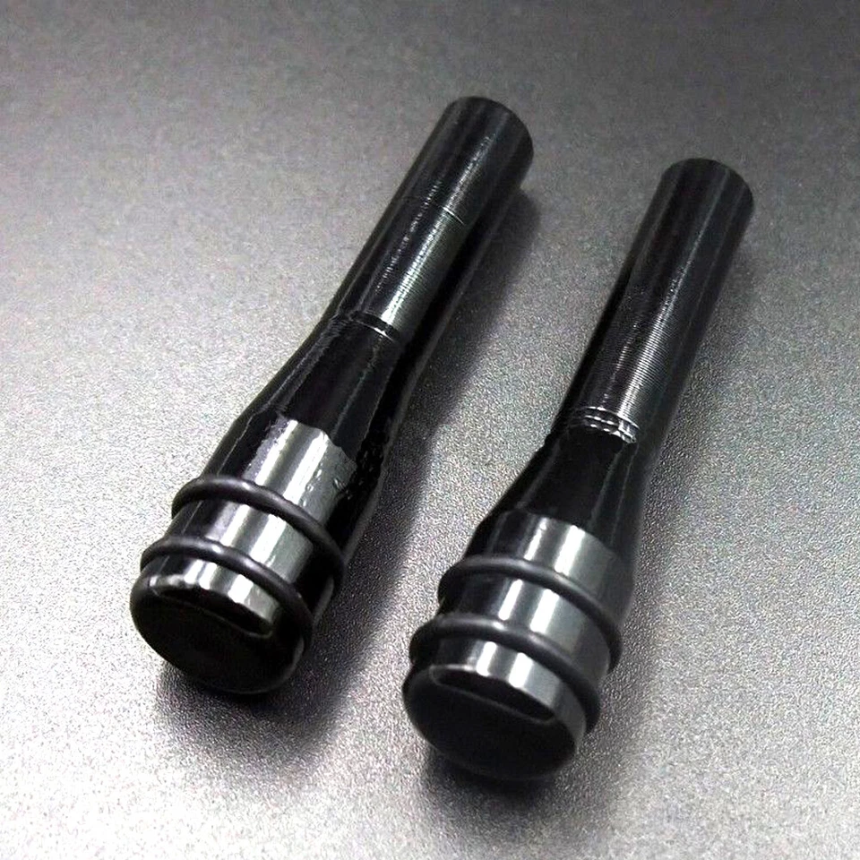 Perilla de cerradura de puerta interior de aleación de aluminio para automóvil camión 2 piezas negro universal Foto 2 de 4