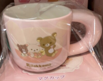 San-X Character Rilakkuma Ceramic Mug Cup (Nice House) Pink Korilakkuma TK22501