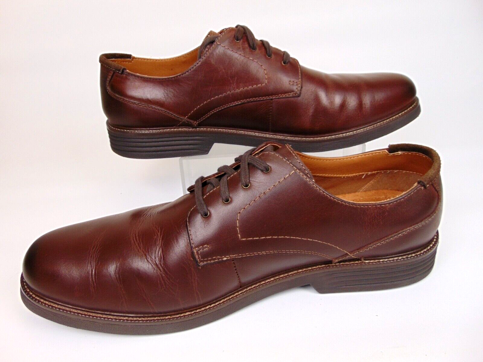 SAOLA Dockers Parkway Oxford da uomo taglia 15 0 Med scarpe stringate in pelle marrone scuro