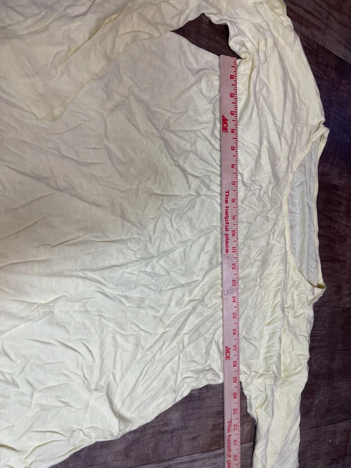 Garnet Hill Shirt Womens Large L Top Yellow Long Sleeve Top Blouse Pull Over - Image 4 of 4