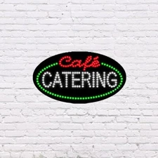 LED Café Catering | Light-up Sign | 15"H x 27"W x 2"D