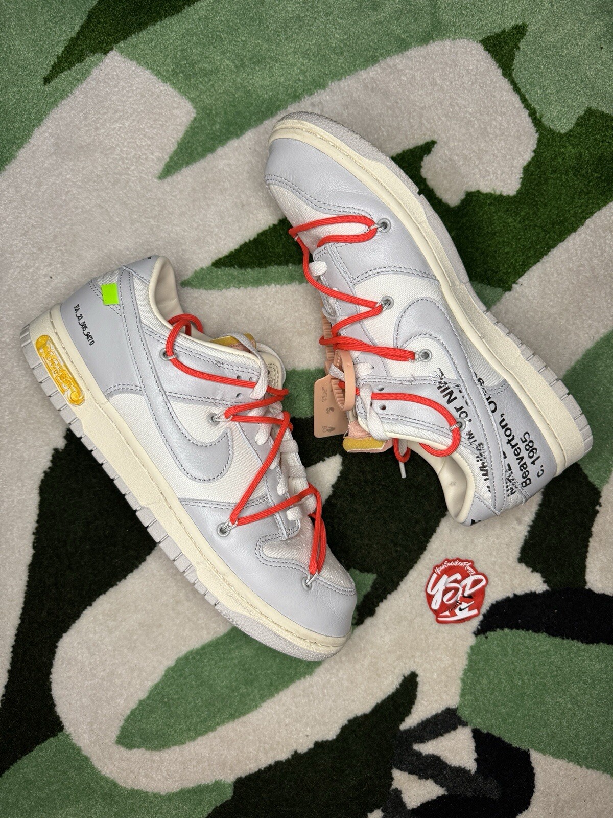 OFF WHITE X NIKE Taglia 9 Nike Off White x Dunk Low Lotto 06 di 50
