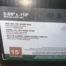 Metabo HPT 12211HHPT 15 Degree Ring Shank Wire Coil Framing Nails 2-3/8 in.