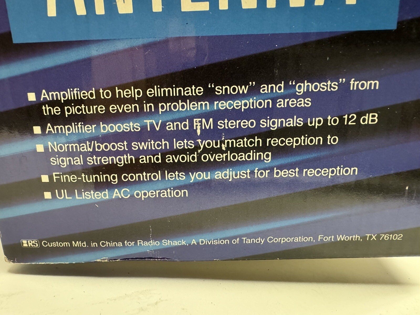 VINTAGE NOS Radio Shack Amplified Indoor Antenna VHF UHF FM TV 151834 eBay