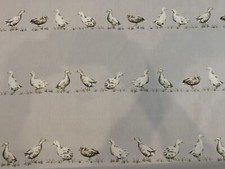 Laura Ashley Fabric Material Ducks Silver SOLD PER METRE ??
