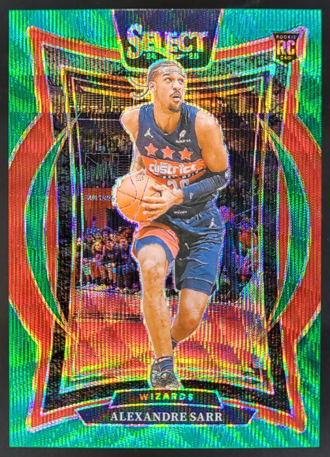 2024-25 Panini Select Alexandre Sarr Concourse Green Wave /50 RC Wizards JE4