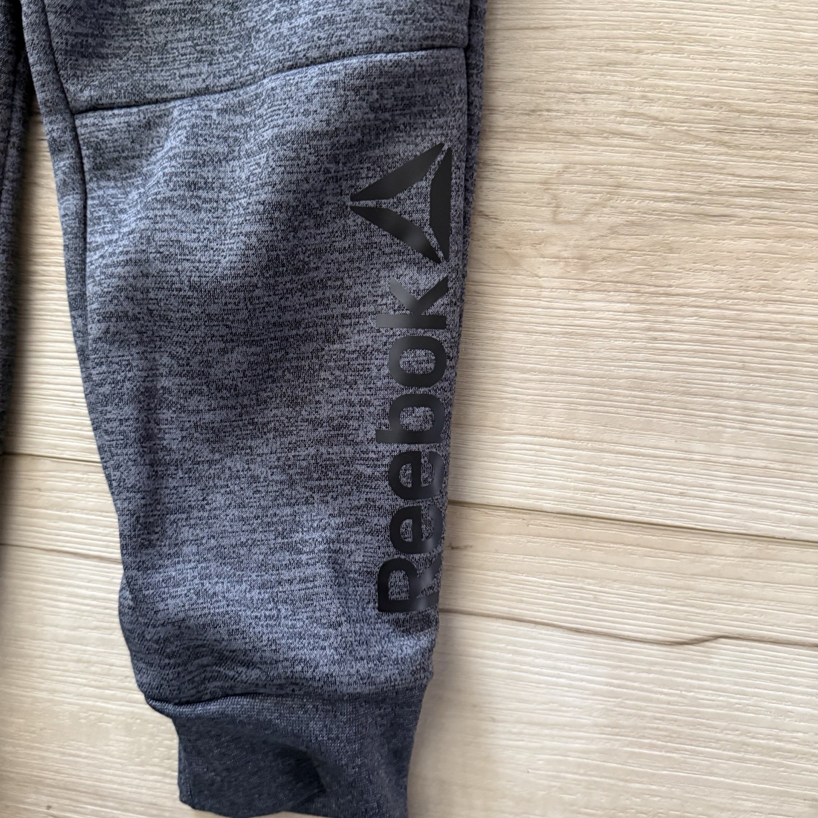 NWT Reebok Pants Youth Knit Slim Joggers Athletic Logo Size XS 4/5 thumbnail 4