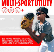 Franklin Sports Baseball  Softball Sunglasses - Men'S  Women'S Sports Sungl...