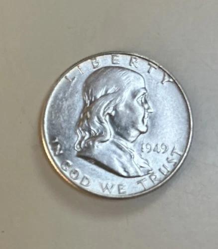 1949-P Franklin Silver Half Dollar AU/UNC