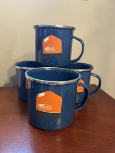 Gsi Outdoors Blue Speckled Enamelware Coffee Mug Set Of 4