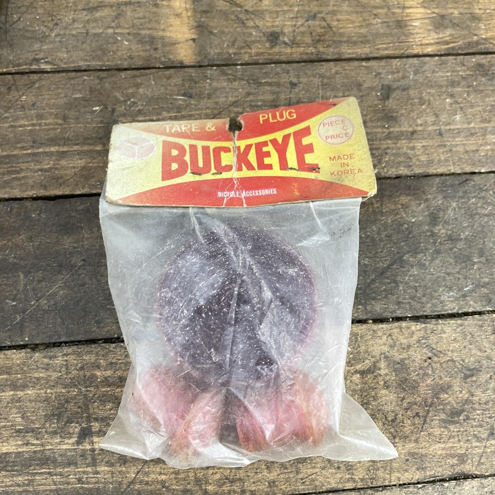 Vintage Buckeye Bicycle Handlebar Tape Bar End Plugs Purple Red NOS Bar Sparkle