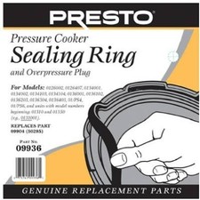 Presto! Pressure Cooker Sealing Ring Black - Airtight, Durable Silicone Seal