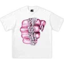 PINK KNUCKLES Boxy Vintage Shirt Graphic Tee Streetwear Y2K