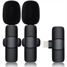 Microphone Wireless Lavalier 3-in-1 for iPhone, Android, Camera  iPad