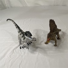 Pretend Play Dinosaur Toy Figures Set - Velociraptor  Dimetrodon