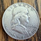 1954 D BEN FRANKLIN HALF DOLLAR - 90% SILVER - NICE DETAIL - ESTATE FIND