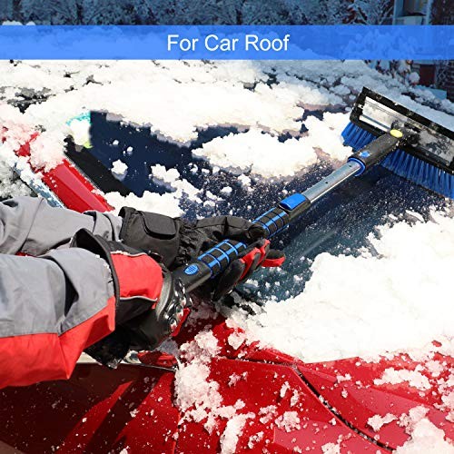  39" Extendable Snow Brush with Squeegee Ice Scraper Telescoping Foam 39 inch