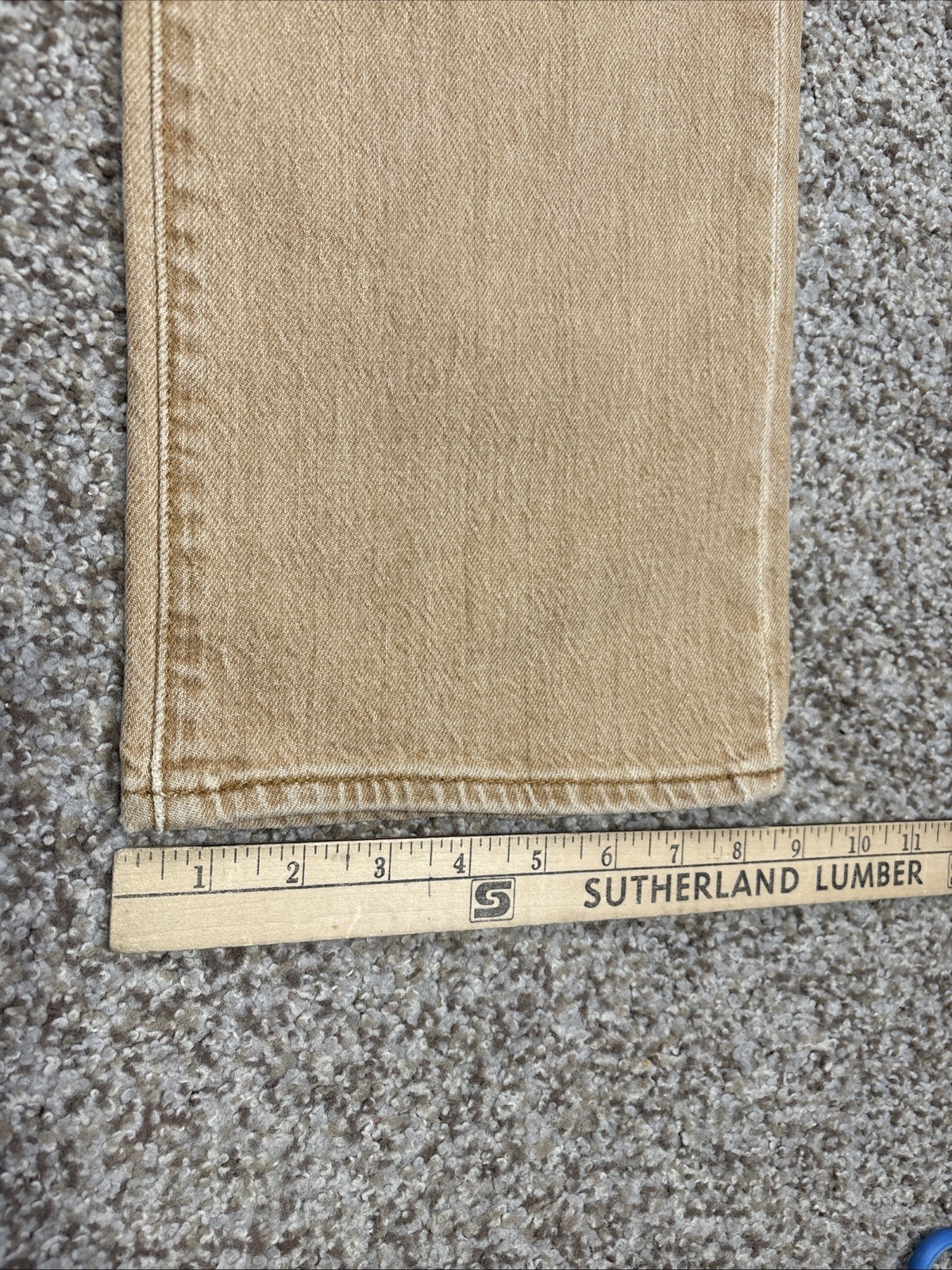 Mens Levis 501 Original Fit Tan Button Fly Denim Jeans Size 40x32 (fit 40x30.5) - View 12