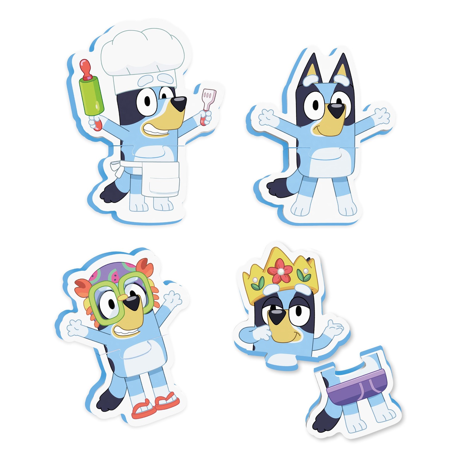 Набор пазлов TOMY Toomies Bluey Bath Puzzle из пенопласта на 8 частей с возможностью смешивания и комбинирования 3790₽