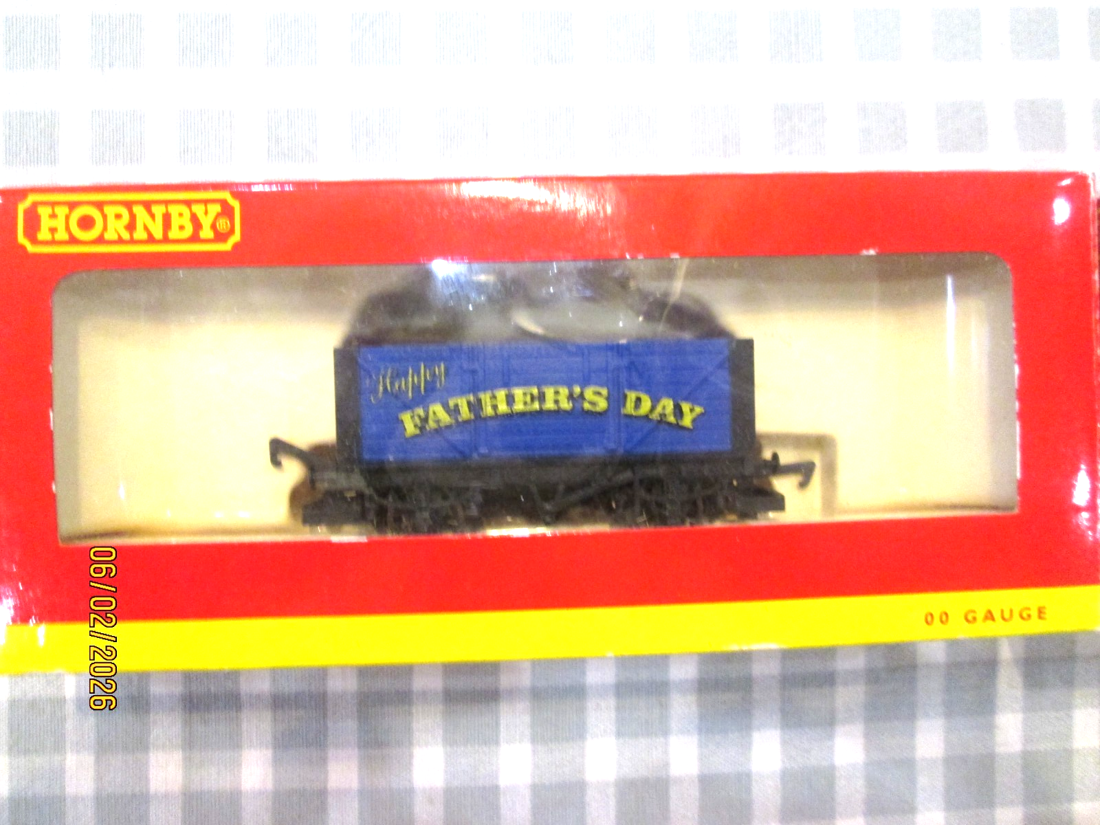 Hornby OO Gauge-  Open Wagon-Fathers Day-Blue-Boxed