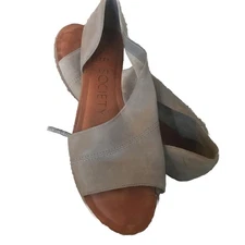 Sole Society D’Orsay Leather Sandals Gray Size 8.5 M