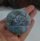Cert'd Natural Type A Lavender Jadeite Jade Flower Basket Pendant 8898