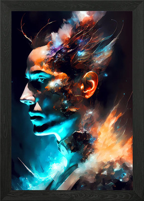 Explosion of the mind Framed Wall Art Poster Canvas Print Picture